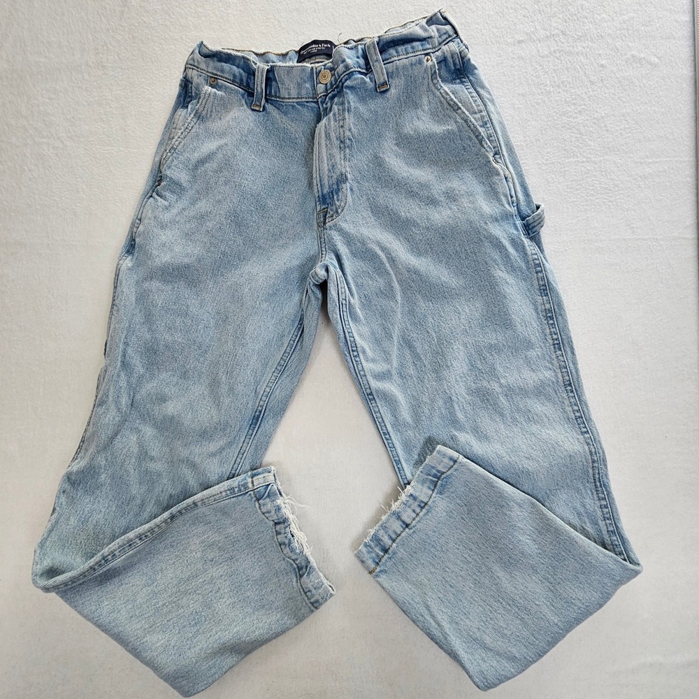 Abercrombie & Fitch Vintage Stretch Loose Carpenter Jeans Blue 30x32 131D0272